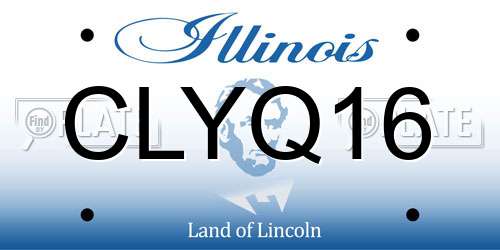 CLYQ16 Illinois License Plate