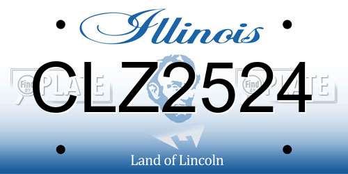 CLZ2524 Illinois License Plate