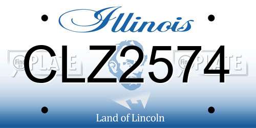 CLZ2574 Illinois License Plate