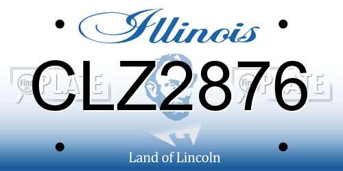 CLZ2876 Illinois License Plate