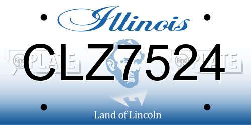 CLZ7524 Illinois License Plate