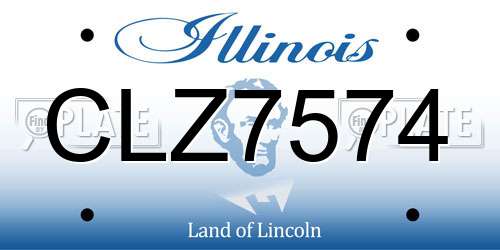 CLZ7574 Illinois License Plate
