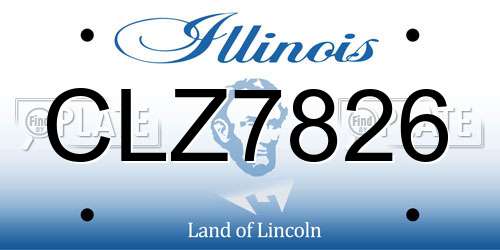 CLZ7826 Illinois License Plate