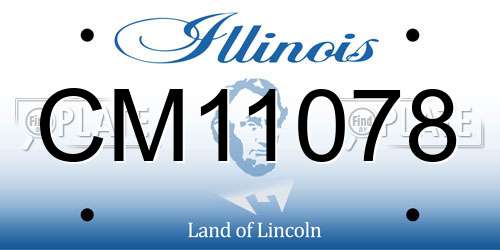 CM11078 Illinois License Plate
