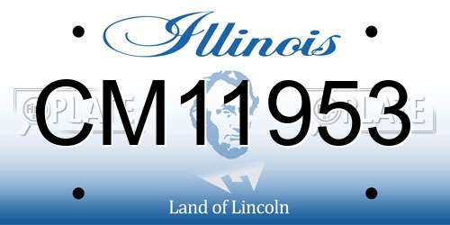 CM11953 Illinois License Plate