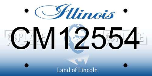 CM12554 Illinois License Plate