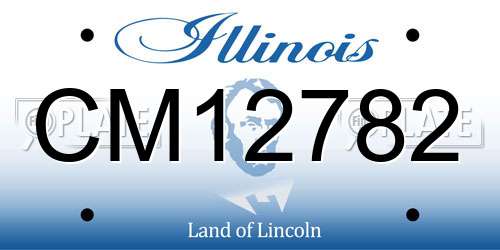 CM12782 Illinois License Plate
