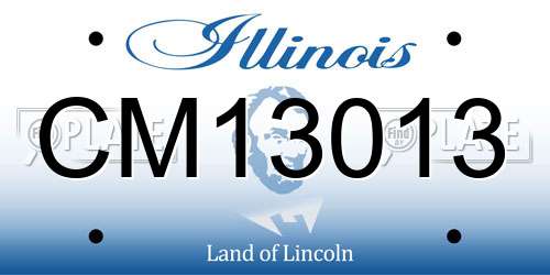 CM13013 Illinois License Plate
