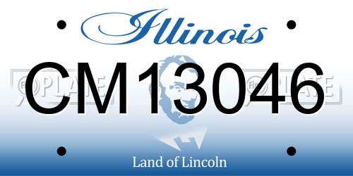 CM13046 Illinois License Plate