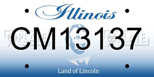 CM13137 Illinois License Plate