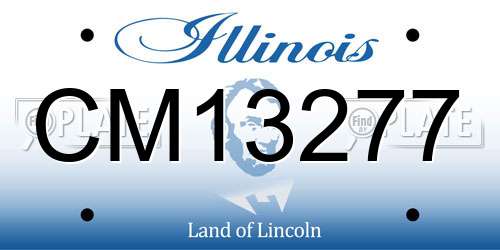 CM13277 Illinois License Plate