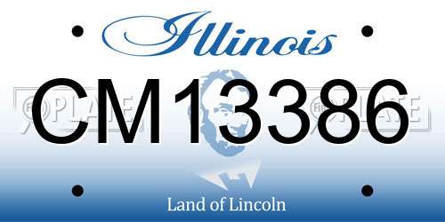 CM13386 Illinois License Plate