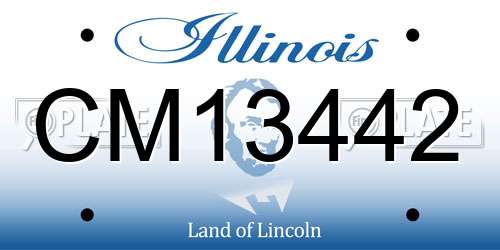 CM13442 Illinois License Plate