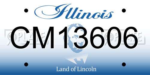 CM13606 Illinois License Plate