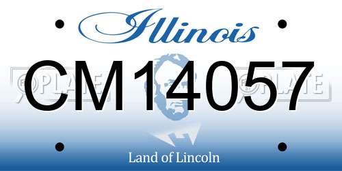 CM14057 Illinois License Plate