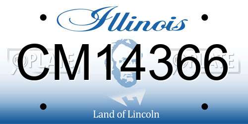 CM14366 Illinois License Plate