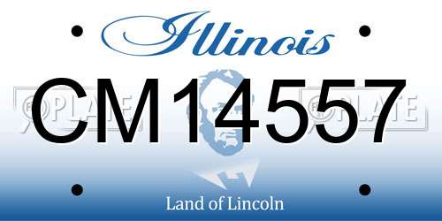 CM14557 Illinois License Plate