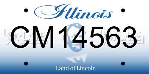 CM14563 Illinois License Plate