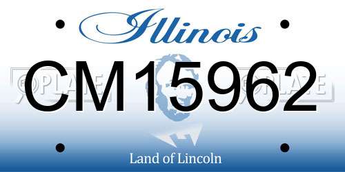 CM15962 Illinois License Plate