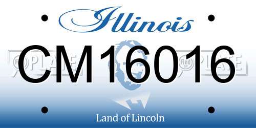CM16016 Illinois License Plate