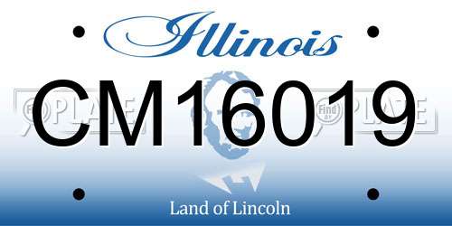 CM16019 Illinois License Plate