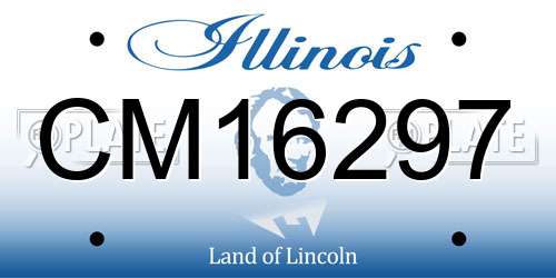 CM16297 Illinois License Plate