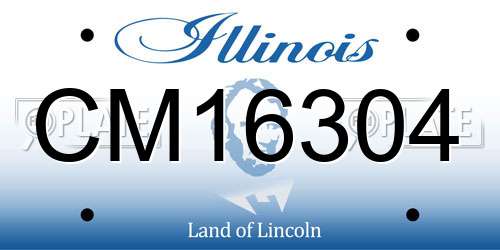 CM16304 Illinois License Plate