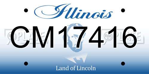 CM17416 Illinois License Plate