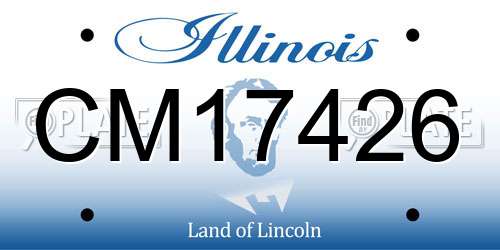 CM17426 Illinois License Plate