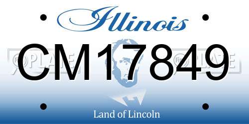 CM17849 Illinois License Plate