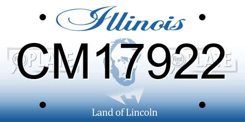 CM17922 Illinois License Plate