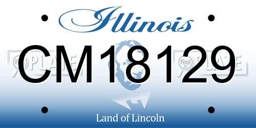 CM18129 Illinois License Plate