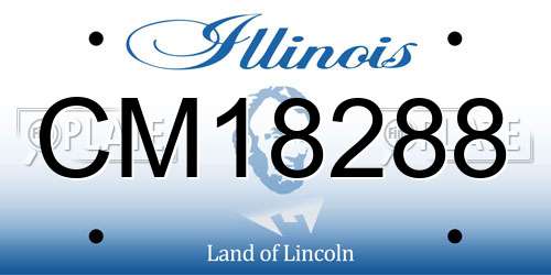 CM18288 Illinois License Plate