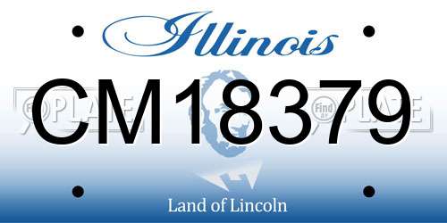CM18379 Illinois License Plate