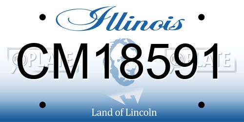 CM18591 Illinois License Plate
