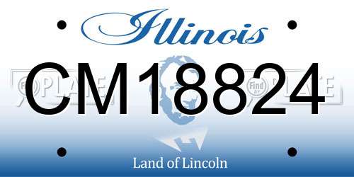 CM18824 Illinois License Plate