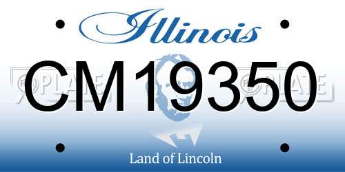 CM19350 Illinois License Plate