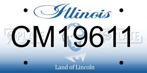 CM19611 Illinois License Plate
