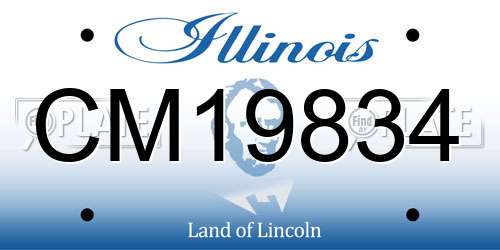 CM19834 Illinois License Plate