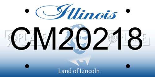 CM20218 Illinois License Plate