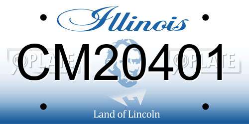 CM20401 Illinois License Plate