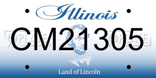 CM21305 Illinois License Plate