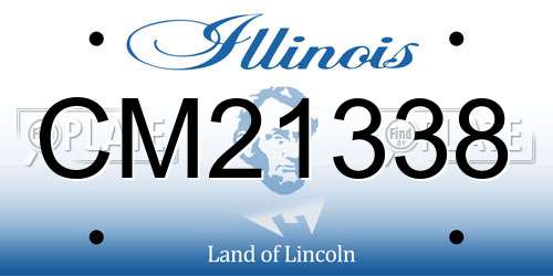 CM21338 Illinois License Plate