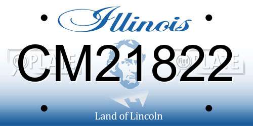 CM21822 Illinois License Plate