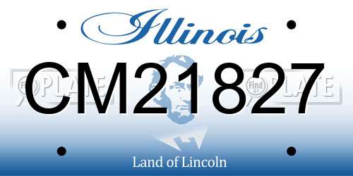 CM21827 Illinois License Plate
