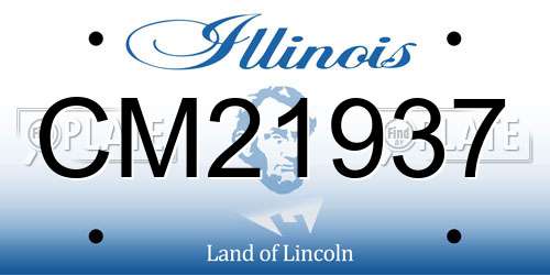 CM21937 Illinois License Plate