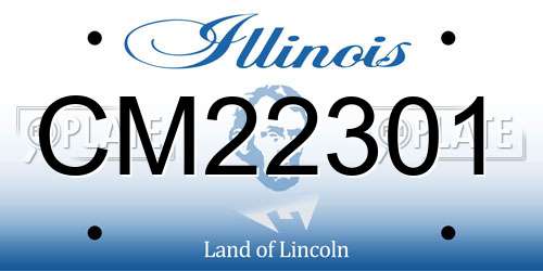CM22301 Illinois License Plate