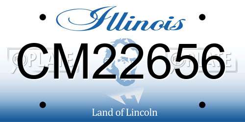 CM22656 Illinois License Plate
