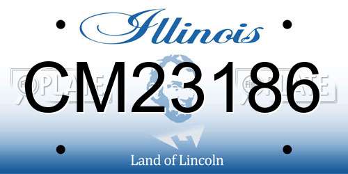 CM23186 Illinois License Plate
