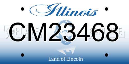 CM23468 Illinois License Plate